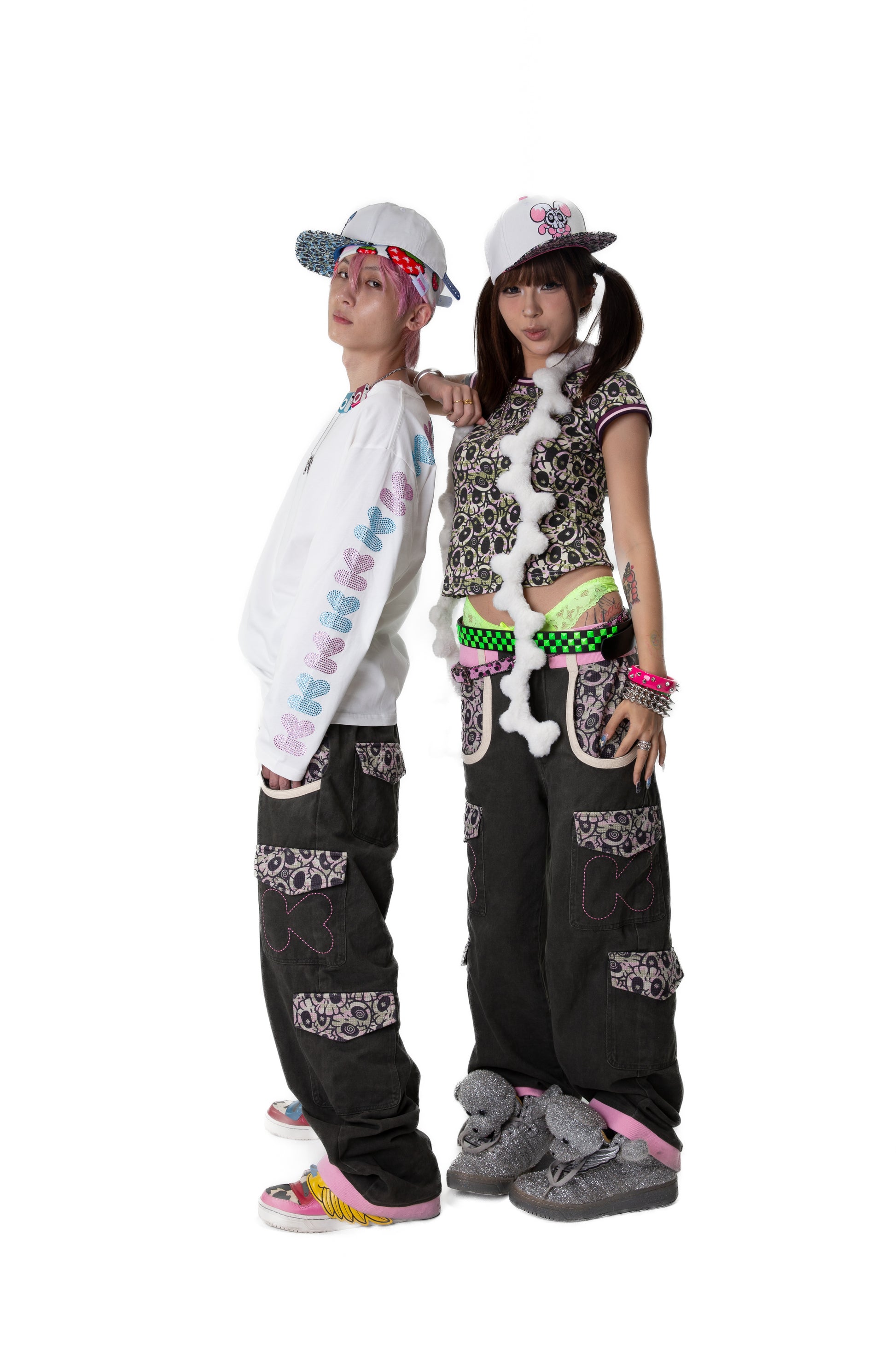 Skull camo cargo pants