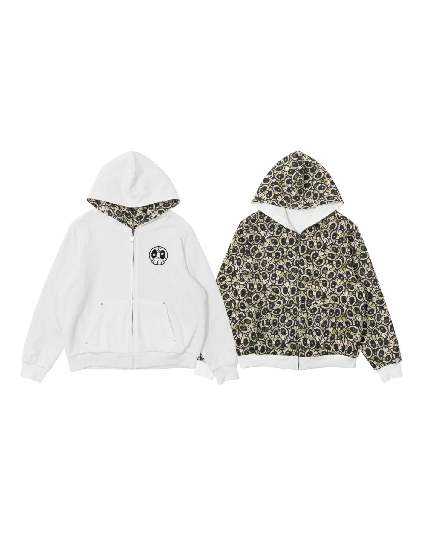 Skull Camo Reversible Zip Hoodie