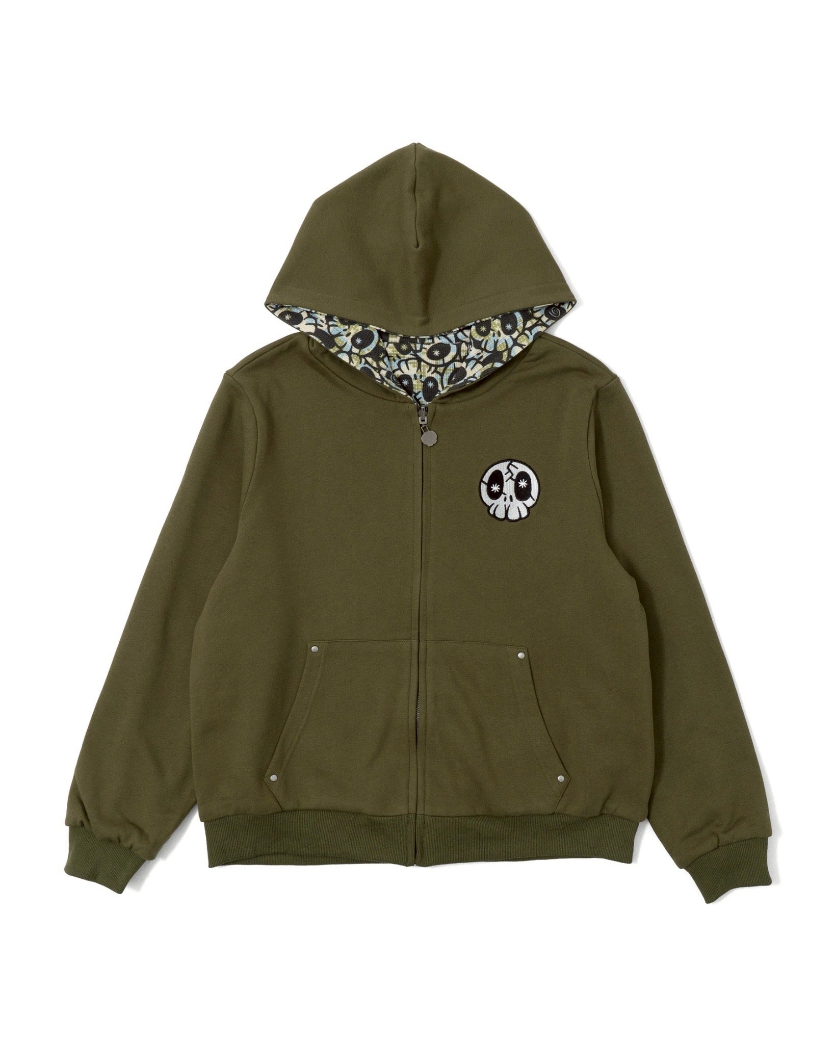 Skull Camo Reversible Zip Hoodie
