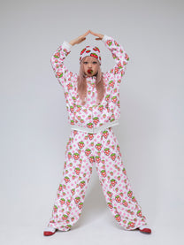 Reversible Polka Dot Sweatpants（Pink）
