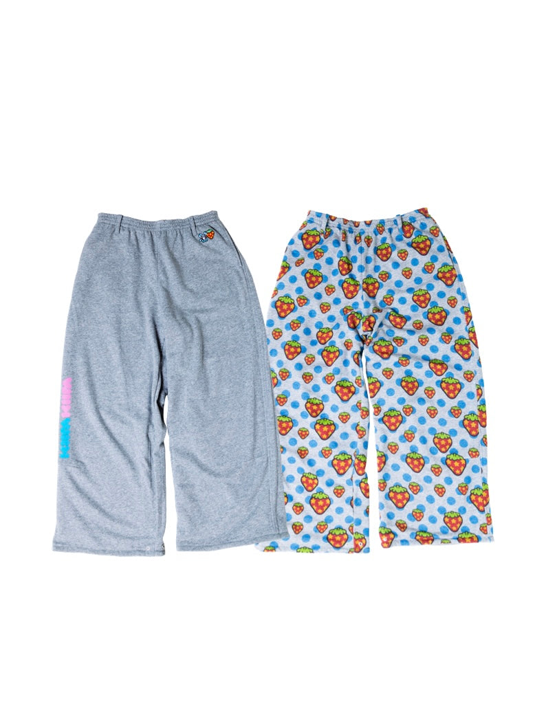 Reversible Polka Dot Sweatpants（Blue）